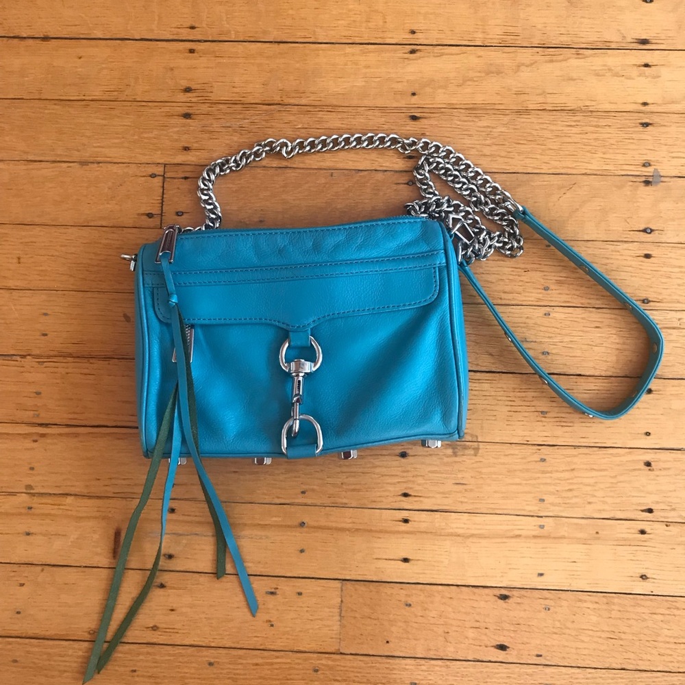 Rebecca Minkoff crossbody bag in teal/ turquoise